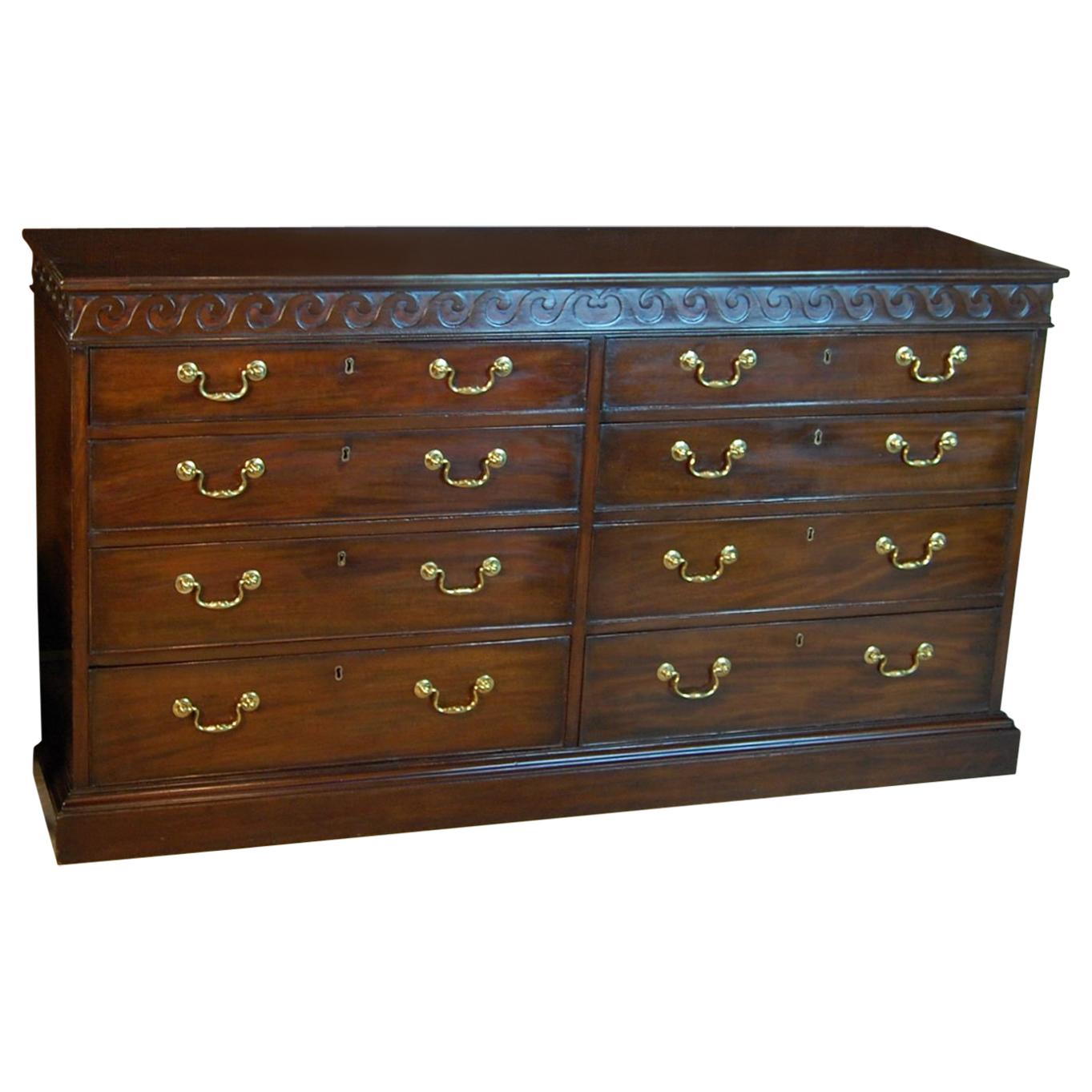 Georgian Mahogany Sideboard with Silver Flatware Storage Circa 1800