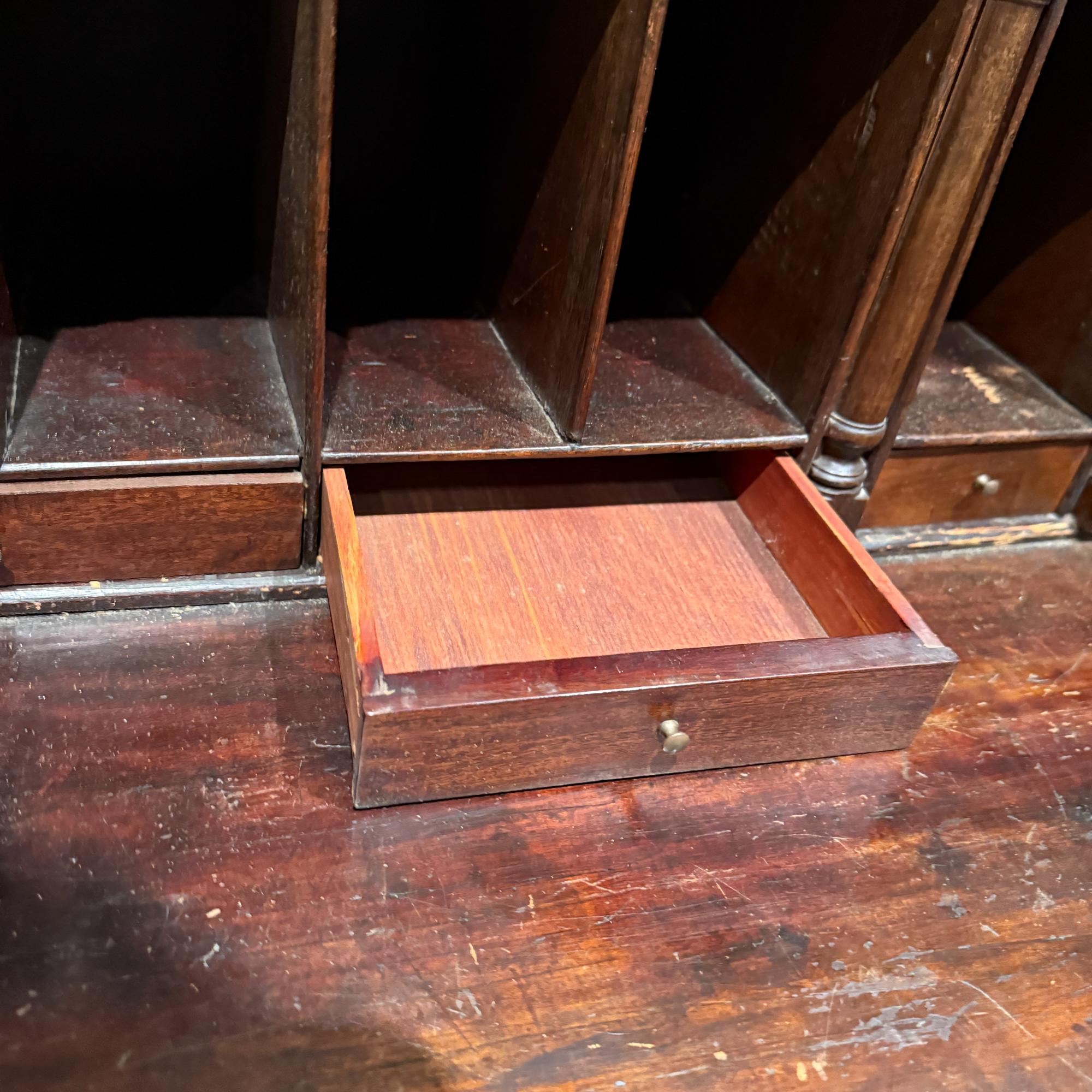 XIX secolo Georgian Mahogany Slant Front Secretary Desk Adam Style Slant-Front Bureau in vendita