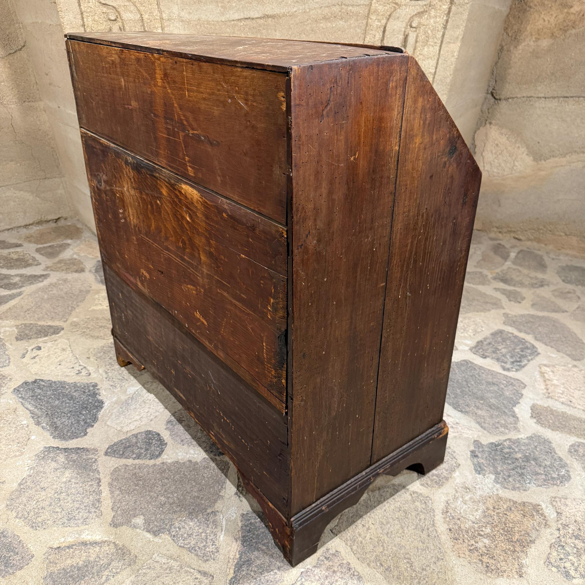 Georgian Mahogany Slant Front Secretary Desk Adam Style Slant-Front Bureau in vendita 1