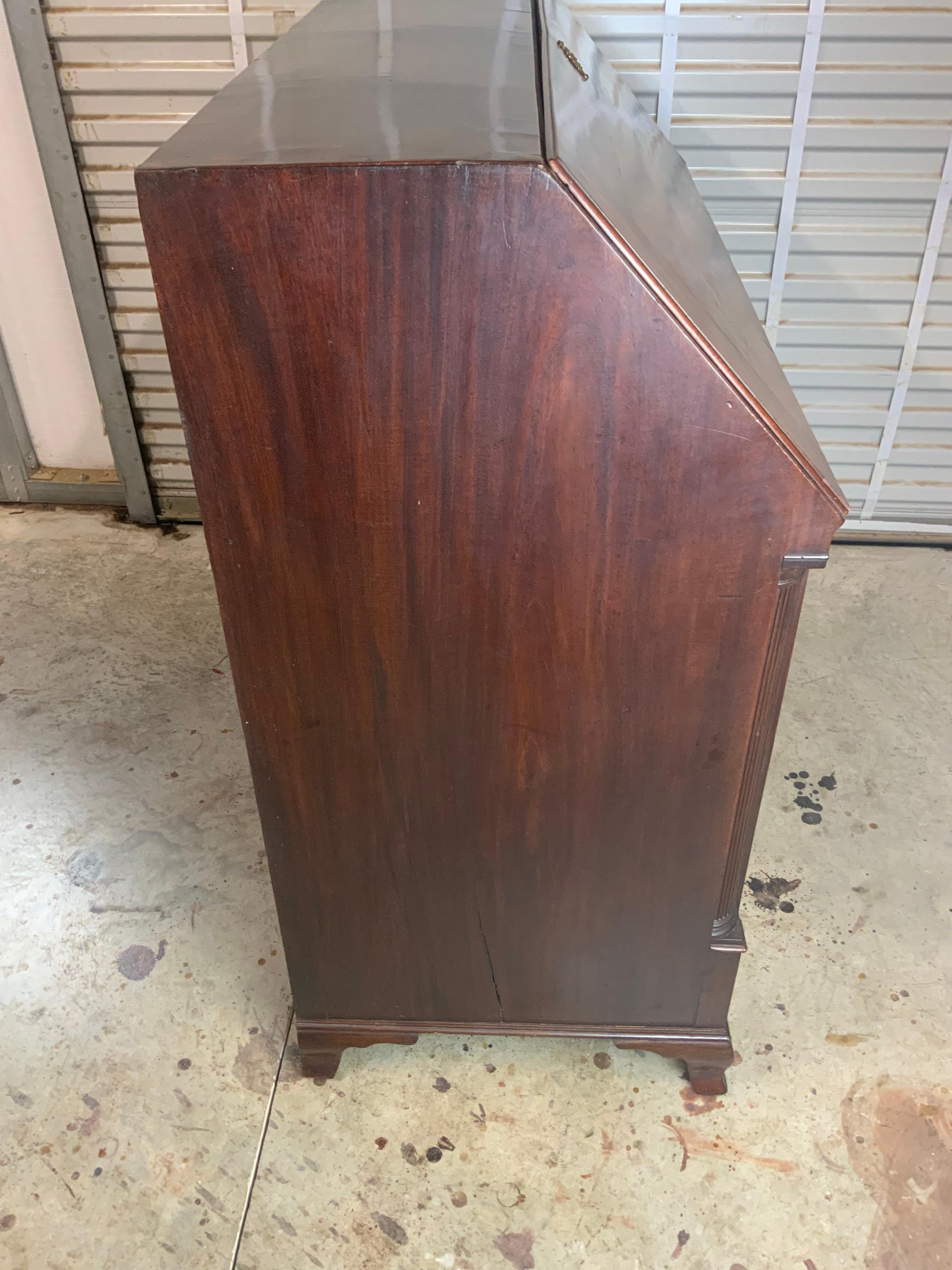 Georgian Mahogany Slant Front Secretary Desk 5