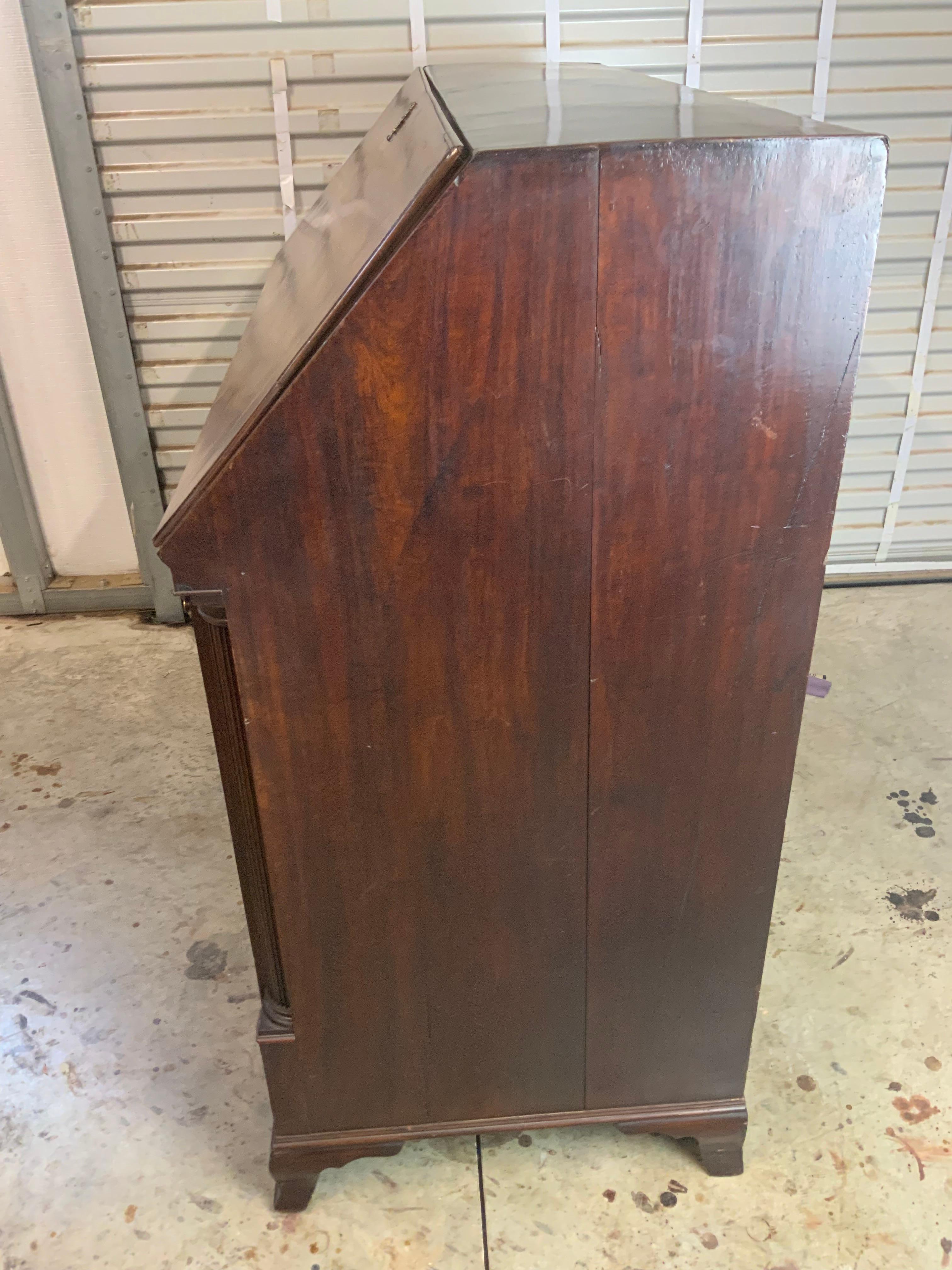 Georgian Mahogany Slant Front Secretary Desk 6