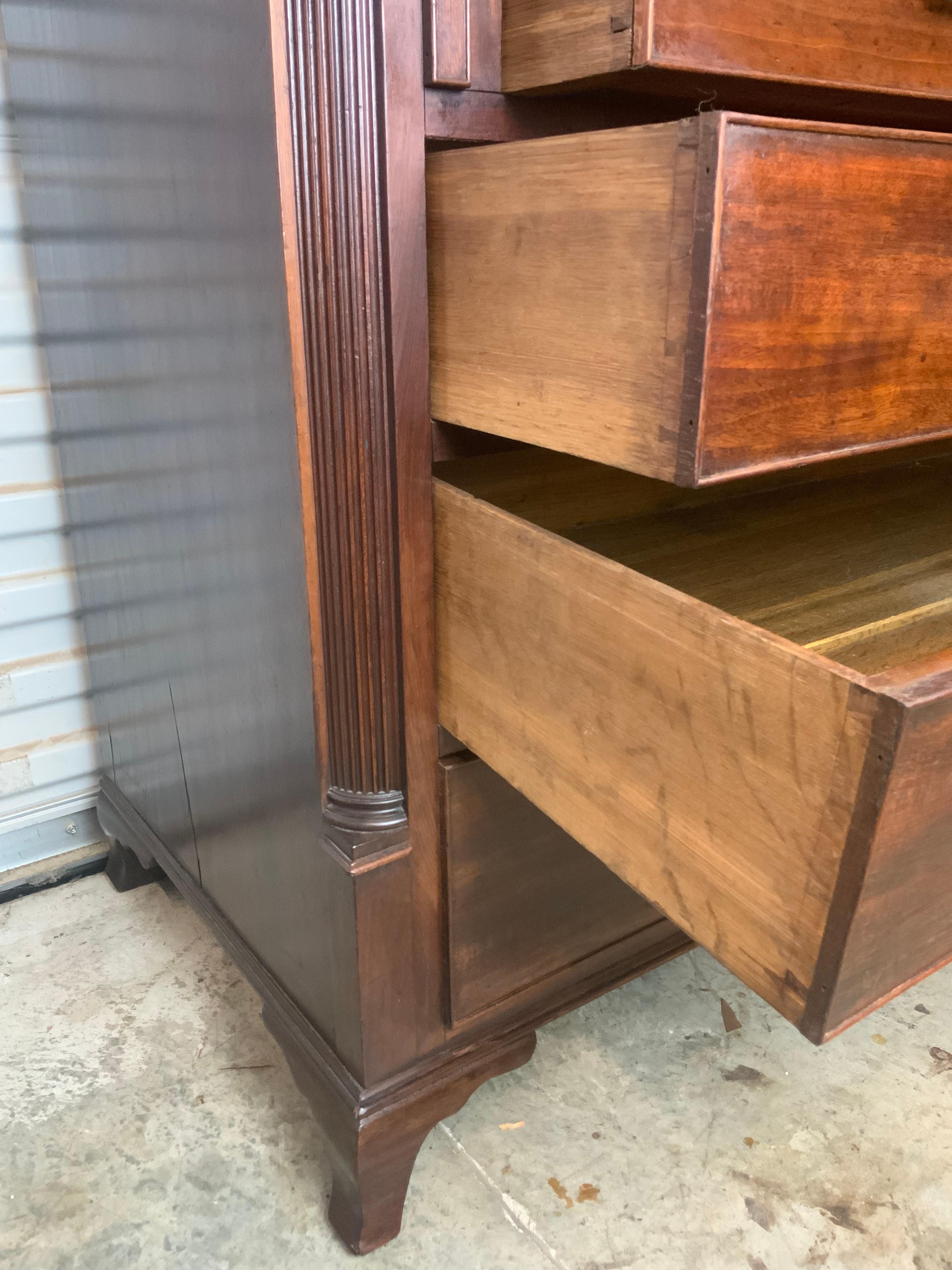 Georgian Mahogany Slant Front Secretary Desk 8