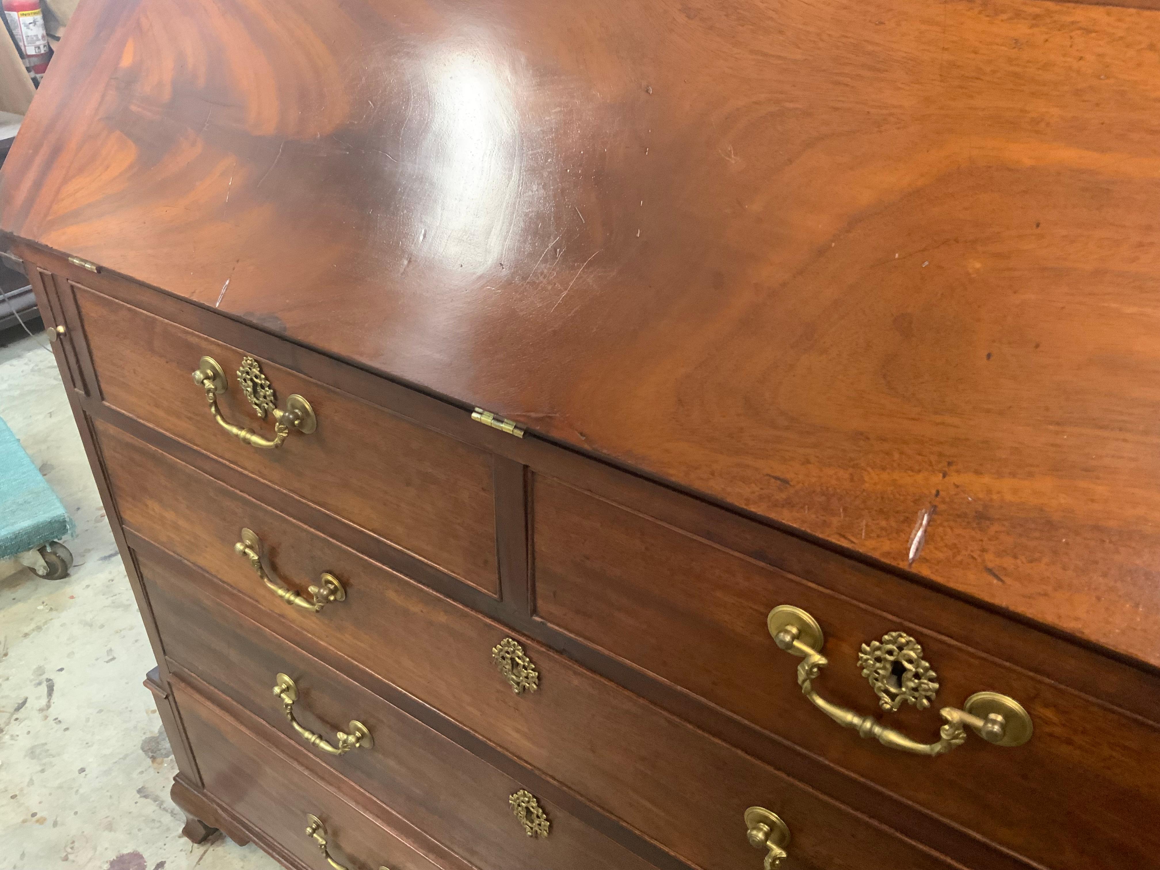 Georgian Mahogany Slant Front Secretary Desk 10