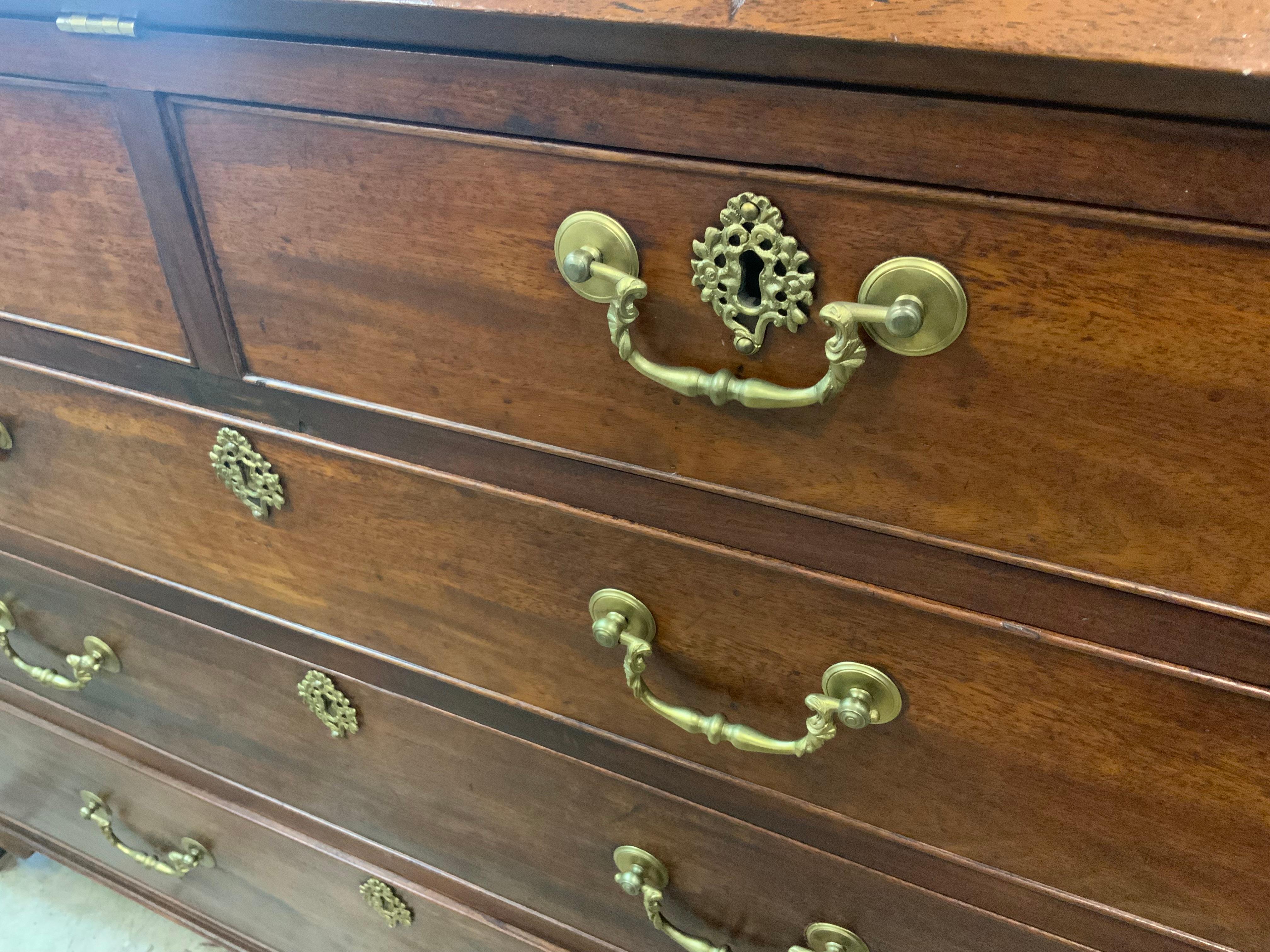 Georgian Mahogany Slant Front Secretary Desk 12