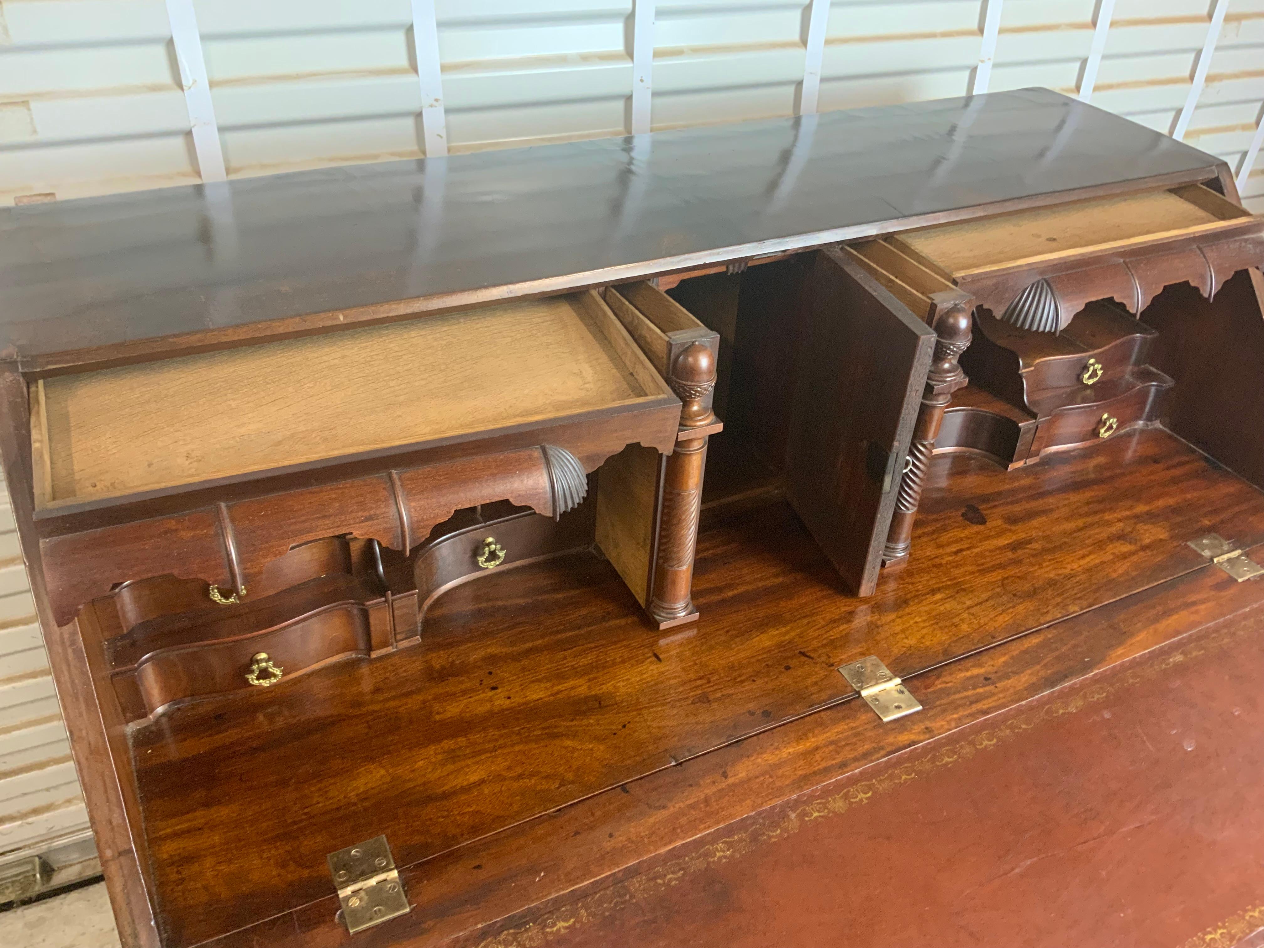 Georgian Mahogany Slant Front Secretary Desk 1