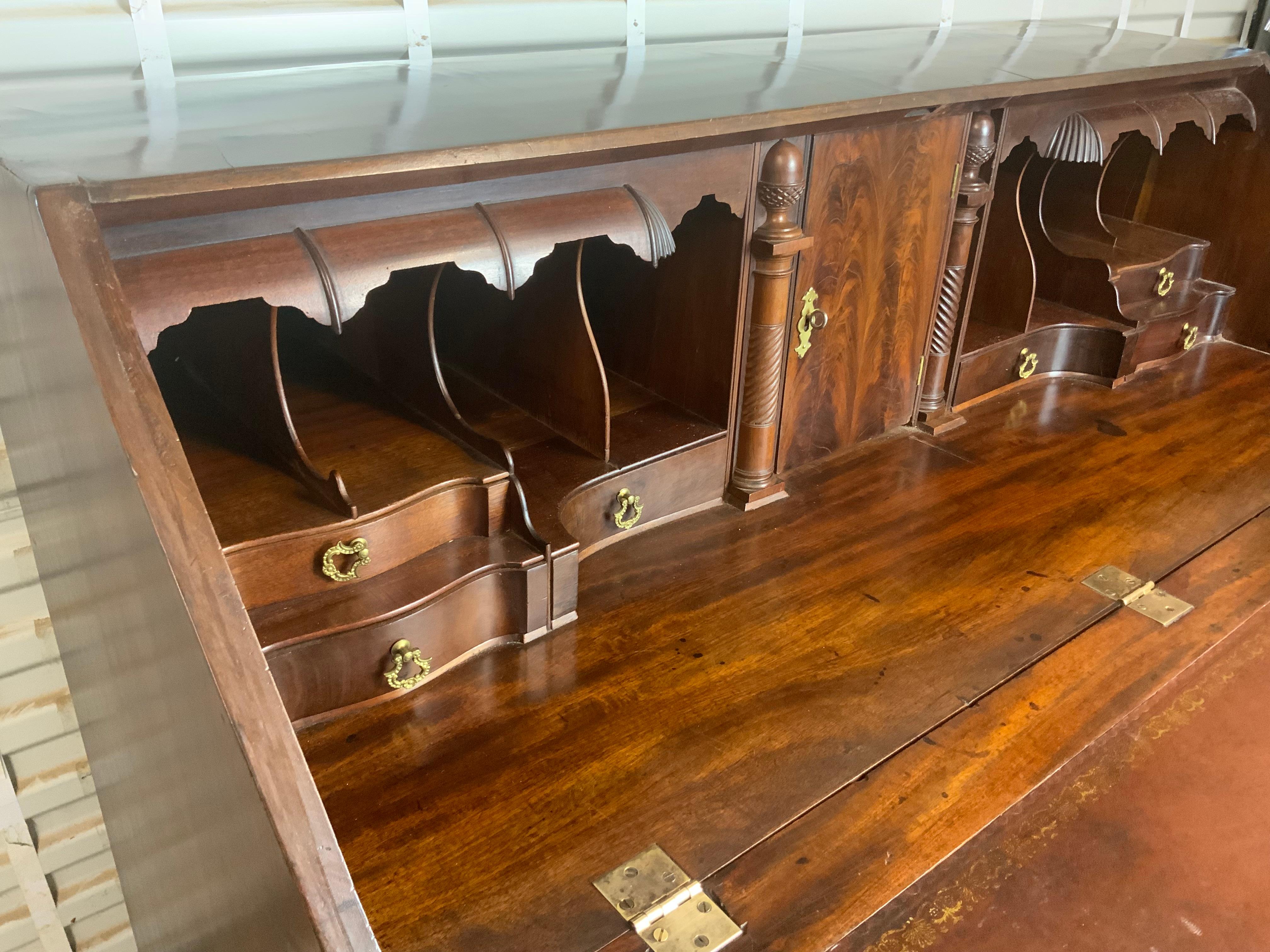 Georgian Mahogany Slant Front Secretary Desk 4