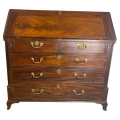 Antique Georgian Mahogany Slant Front Secretary Desk