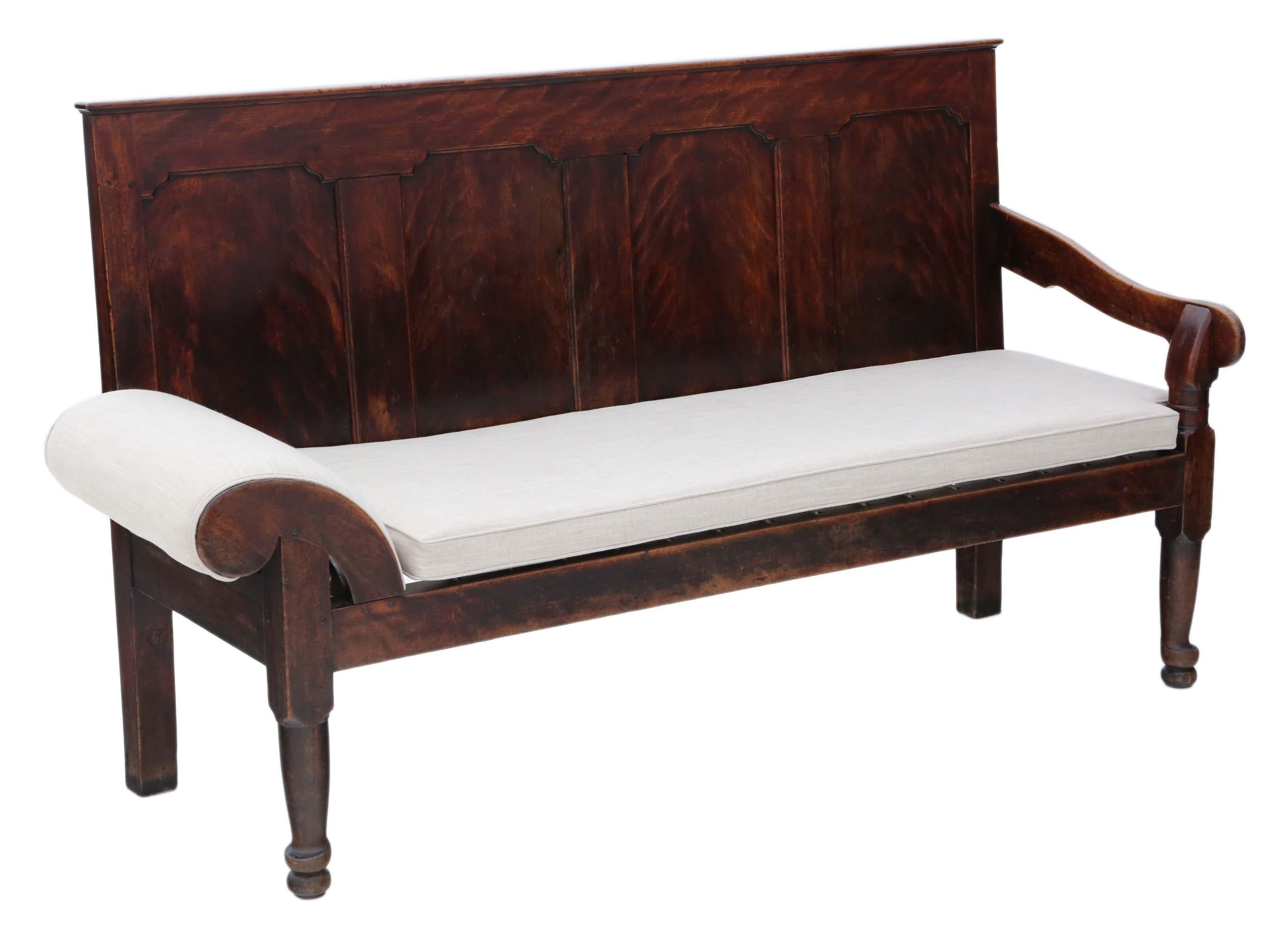 Antique fine quality Georgian Mahogany Sofa Daybed Settle, 18th Century In Good Condition In Wisbech, Cambridgeshire