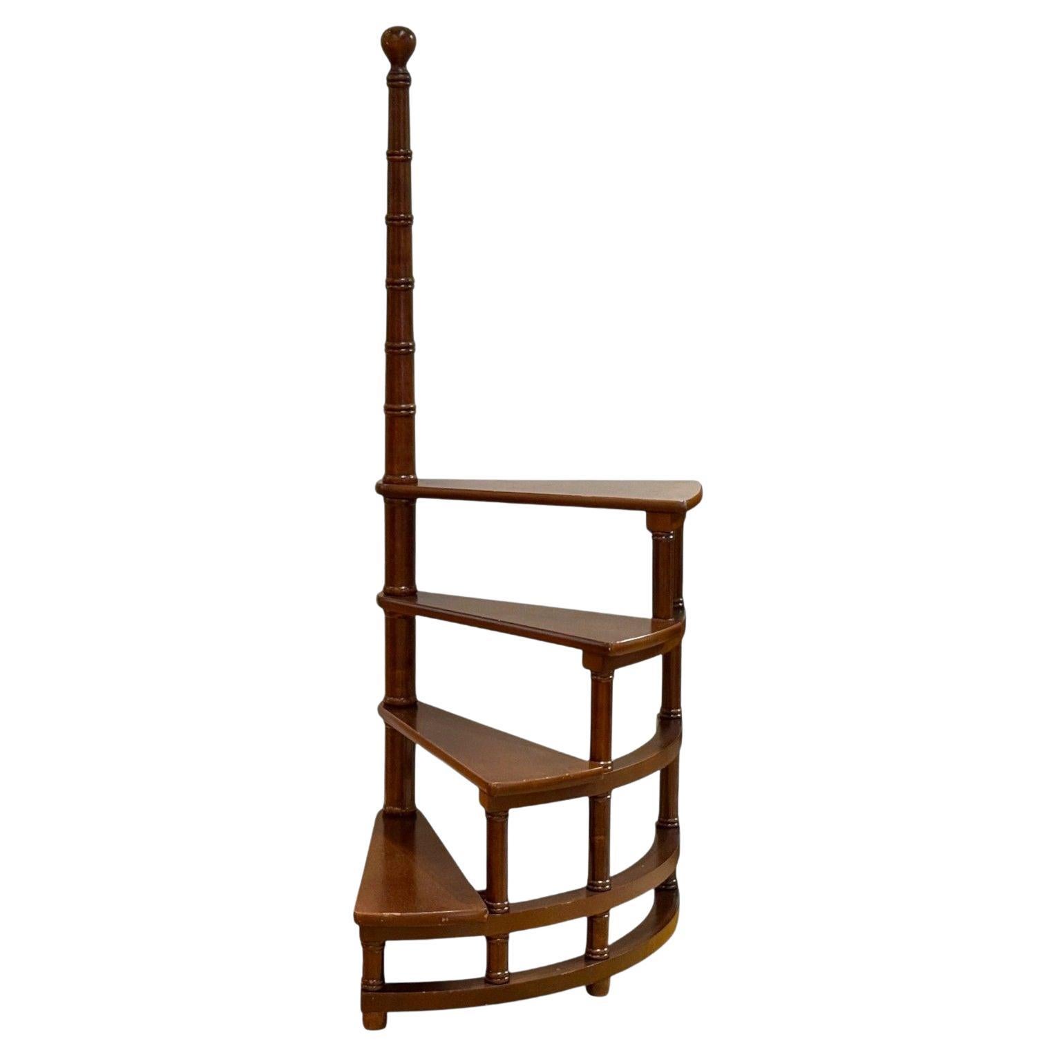 Georgian, Mahogany, Spiral Library Steps, United States, 20th c.