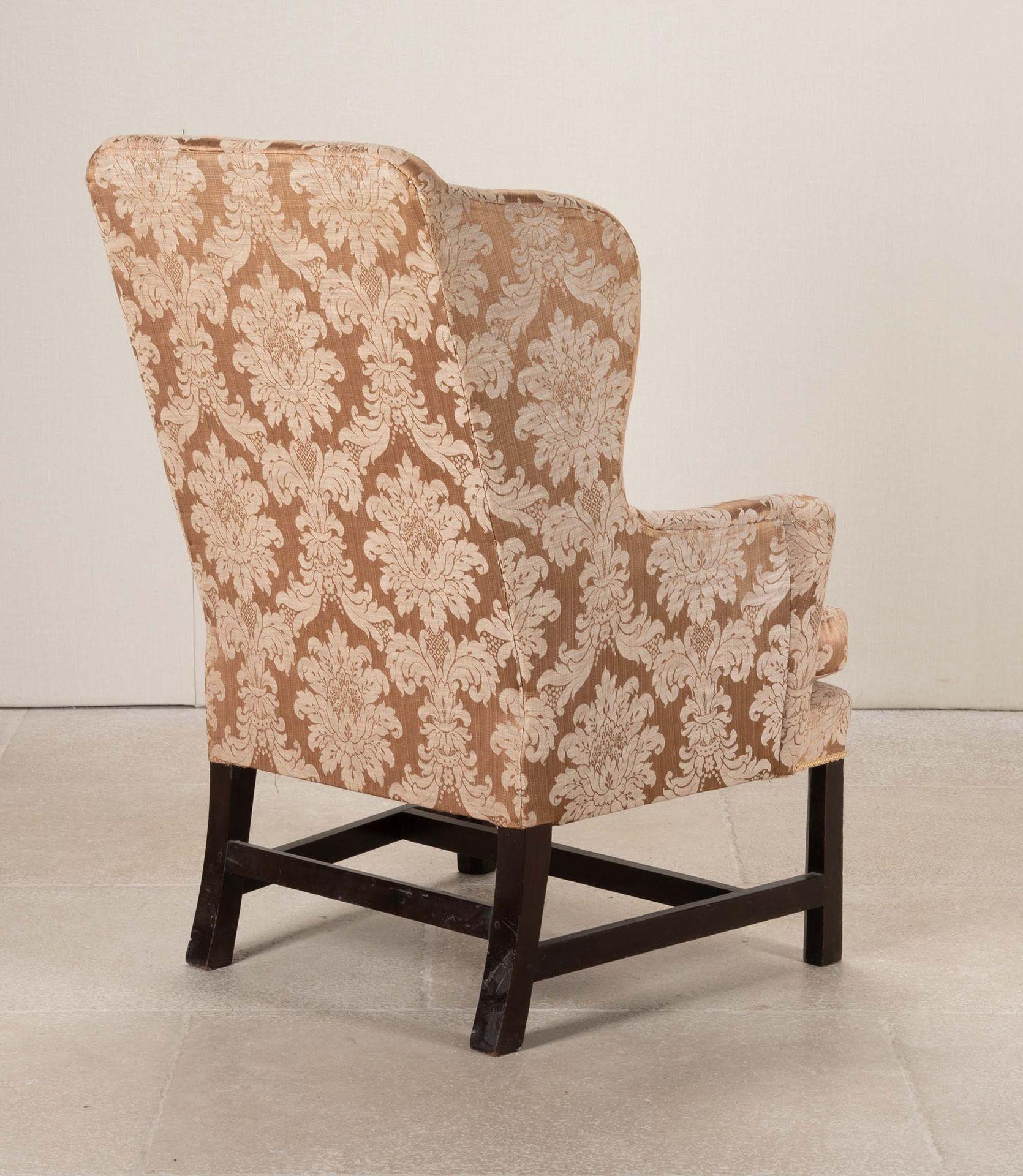 Inglese Sedia ad ala con gambe quadrate in mogano georgiano in vendita