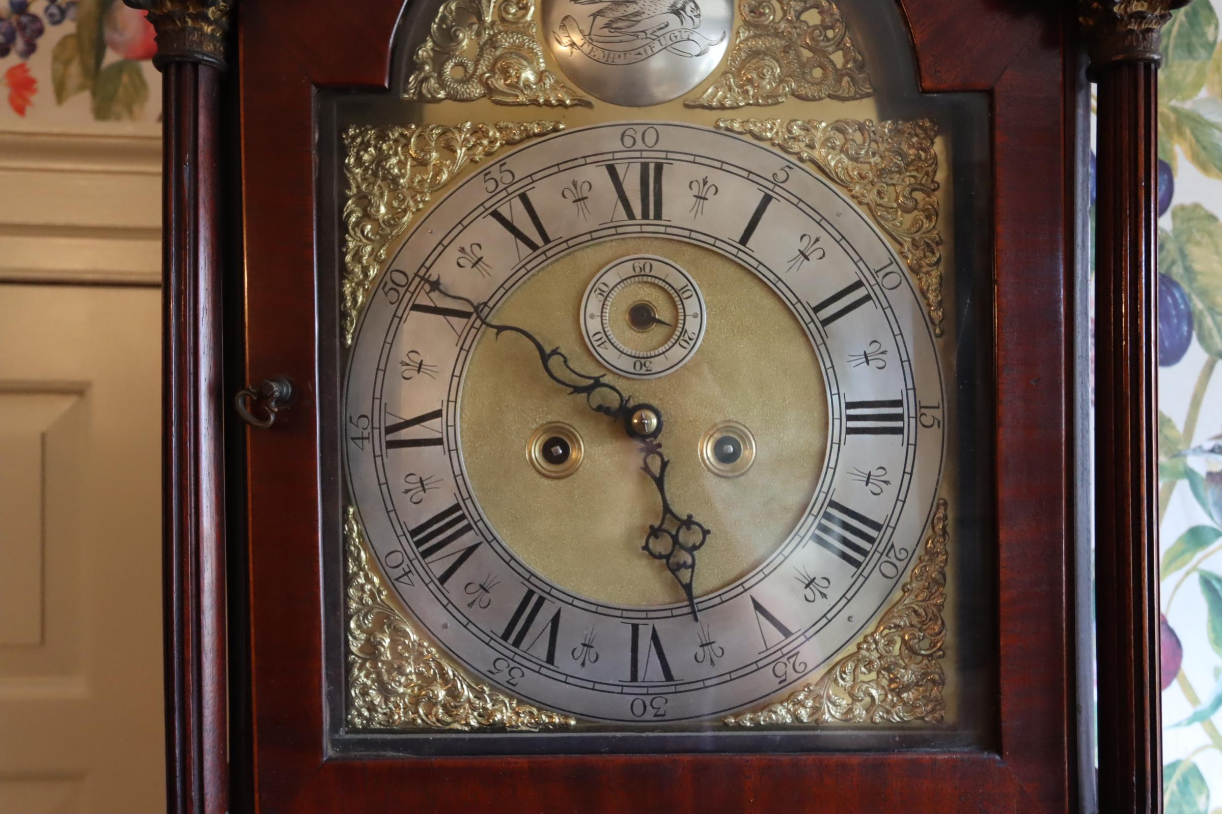 19th Century Georgian Mahogany Striking Longcase Clock George III For Sale