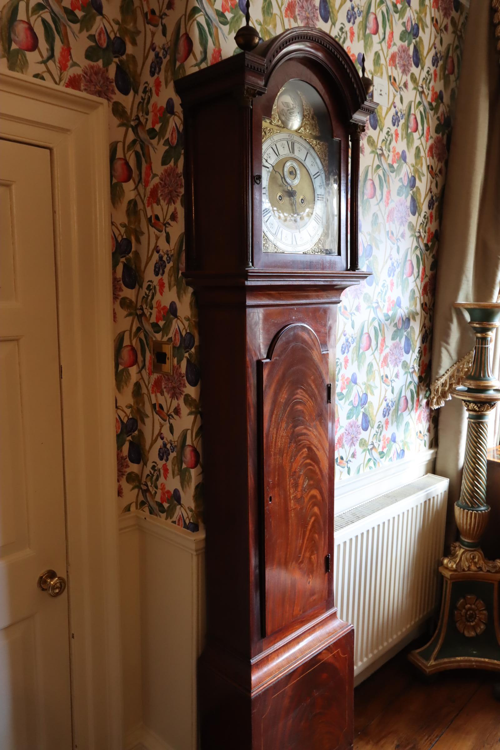 Georgian Mahogany Striking Longcase Clock George III For Sale 1