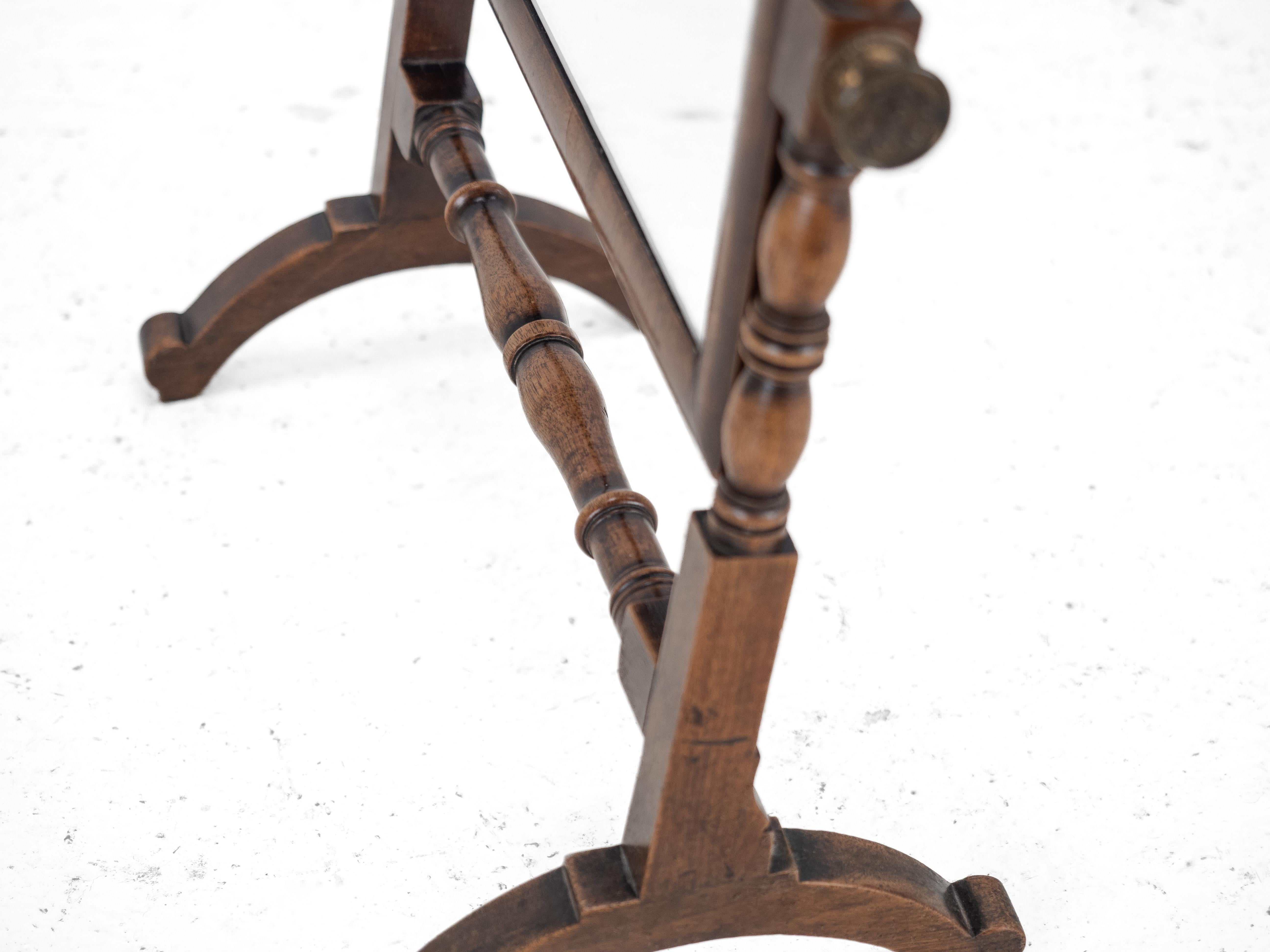 Georgian Mahogany Swing Lock Toilet Mirror c1800 (Vanity Tabletop George III) For Sale 7