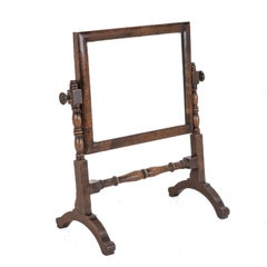 Specchio da toilette georgiano in mogano con chiusura a bilico del 1800 circa (Vanity Tabletop George III)