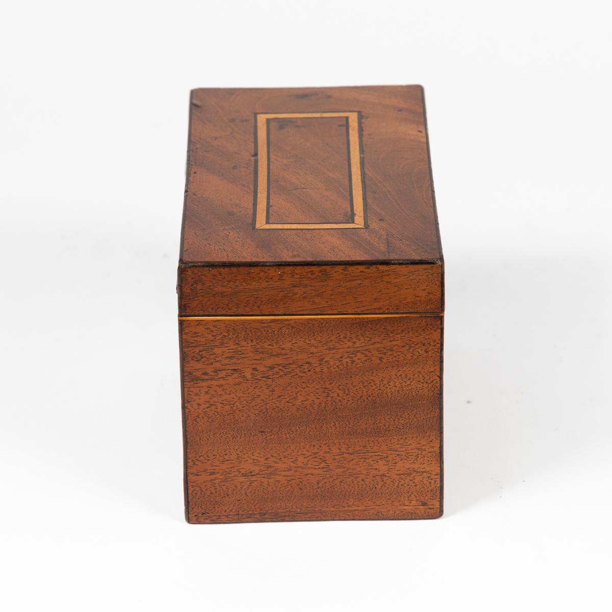 Georgian Mahogany Tea Caddy Box from England, circa 1825 1