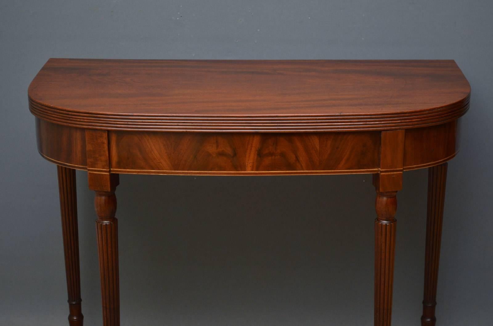 English Georgian Mahogany Tea Table