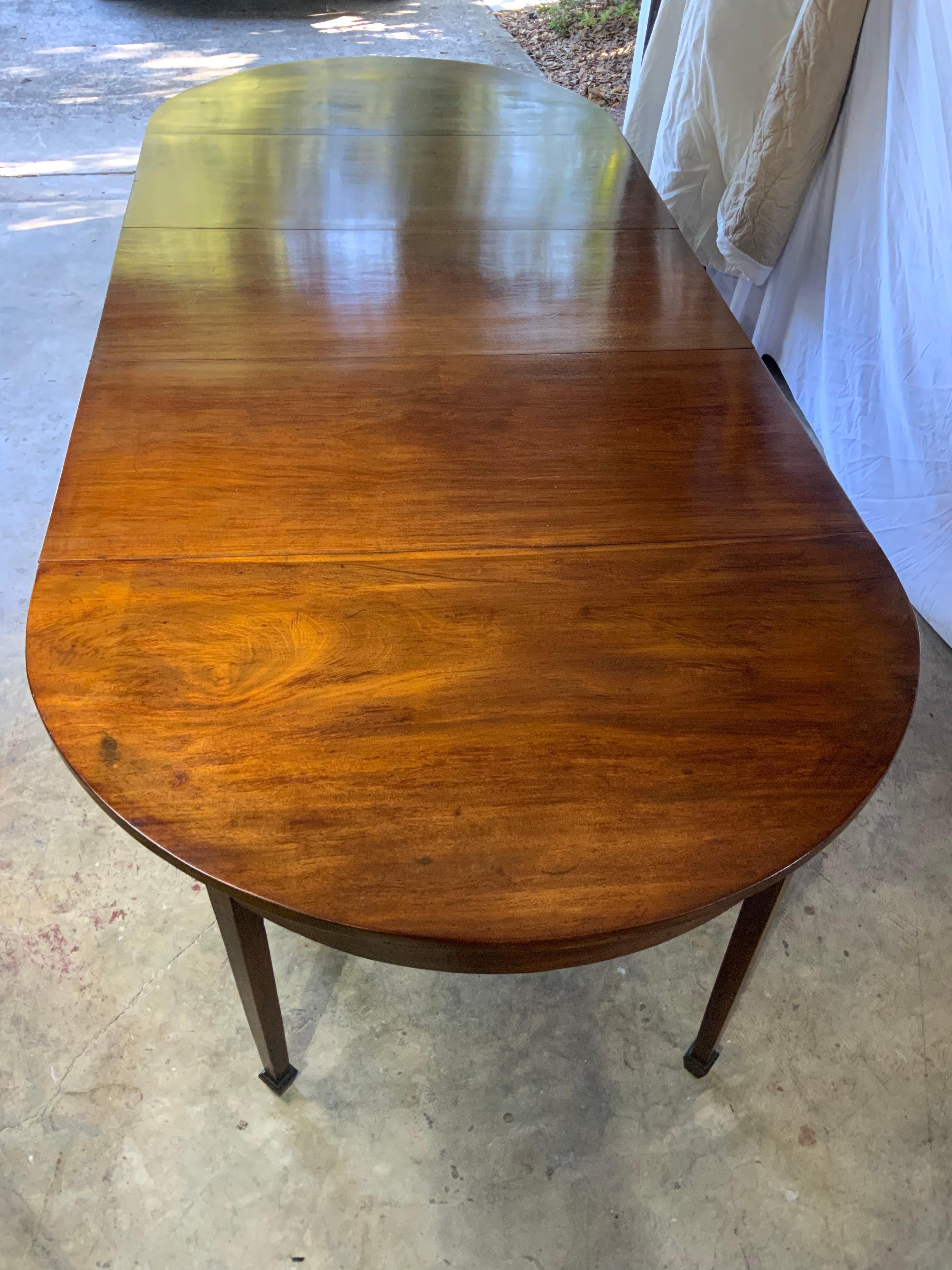 Georgian Mahogany Three Piece Dining Table 1