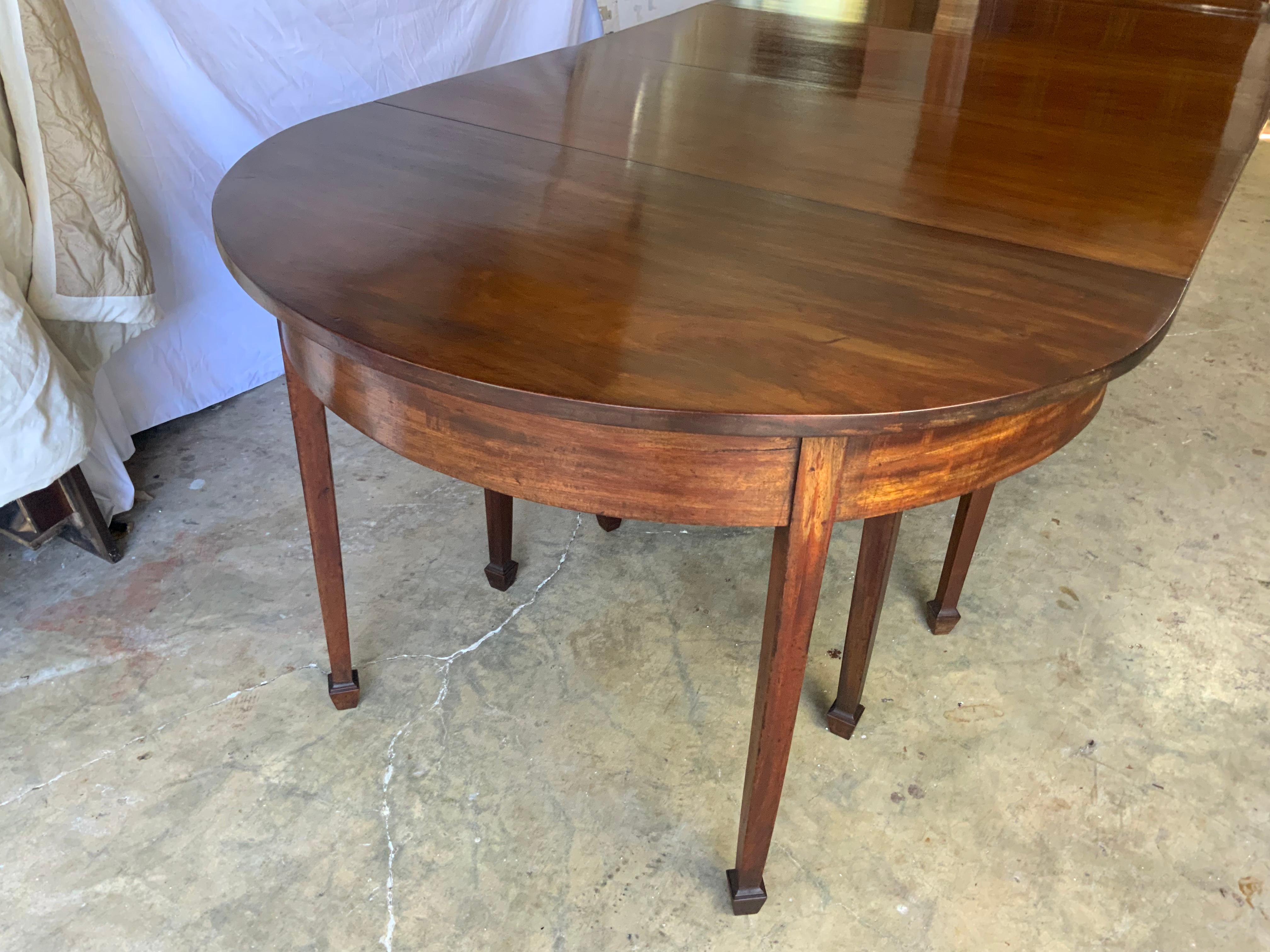 Georgian Mahogany Three Piece Dining Table 2