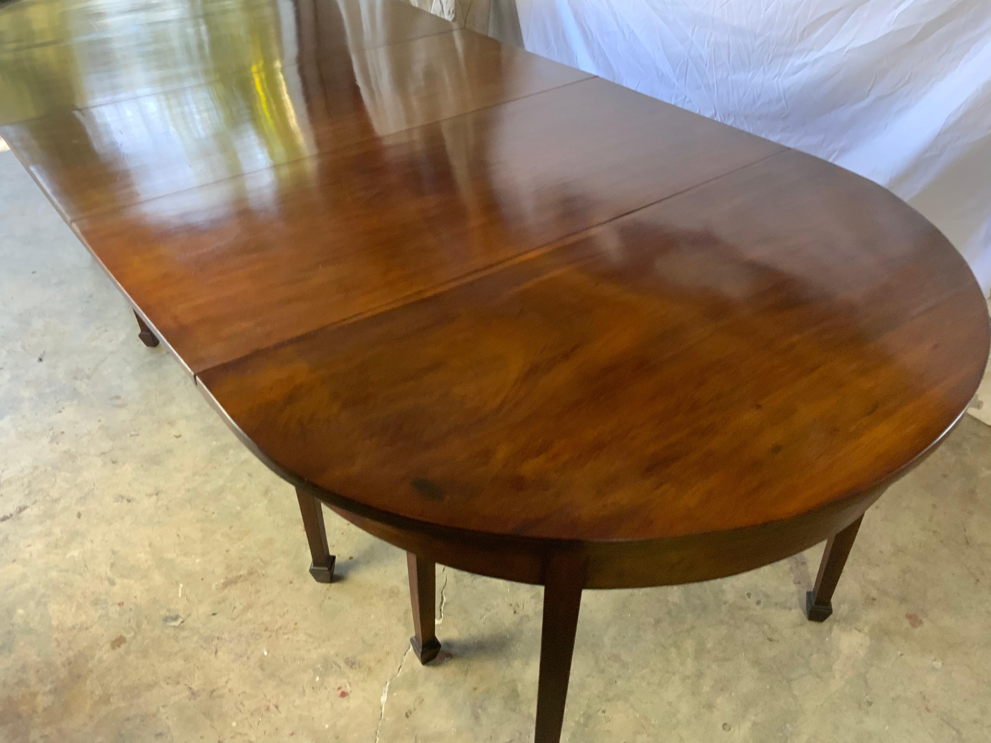 Georgian Mahogany Three Piece Dining Table 3