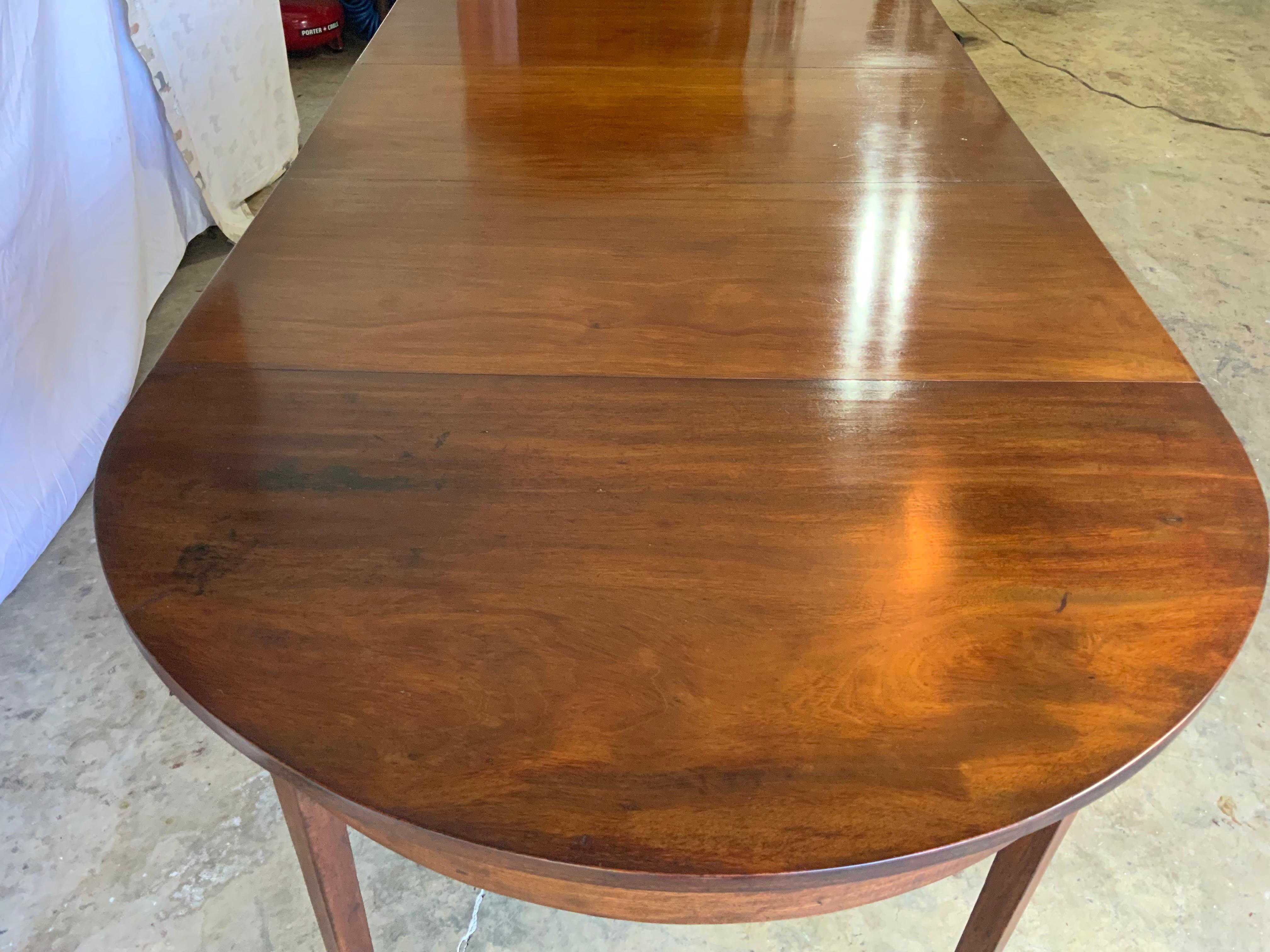 Georgian Mahogany Three Piece Dining Table 4