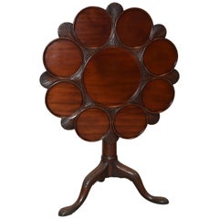 Georgian Mahogany Tilt Top Supper Table Eight Place Settings