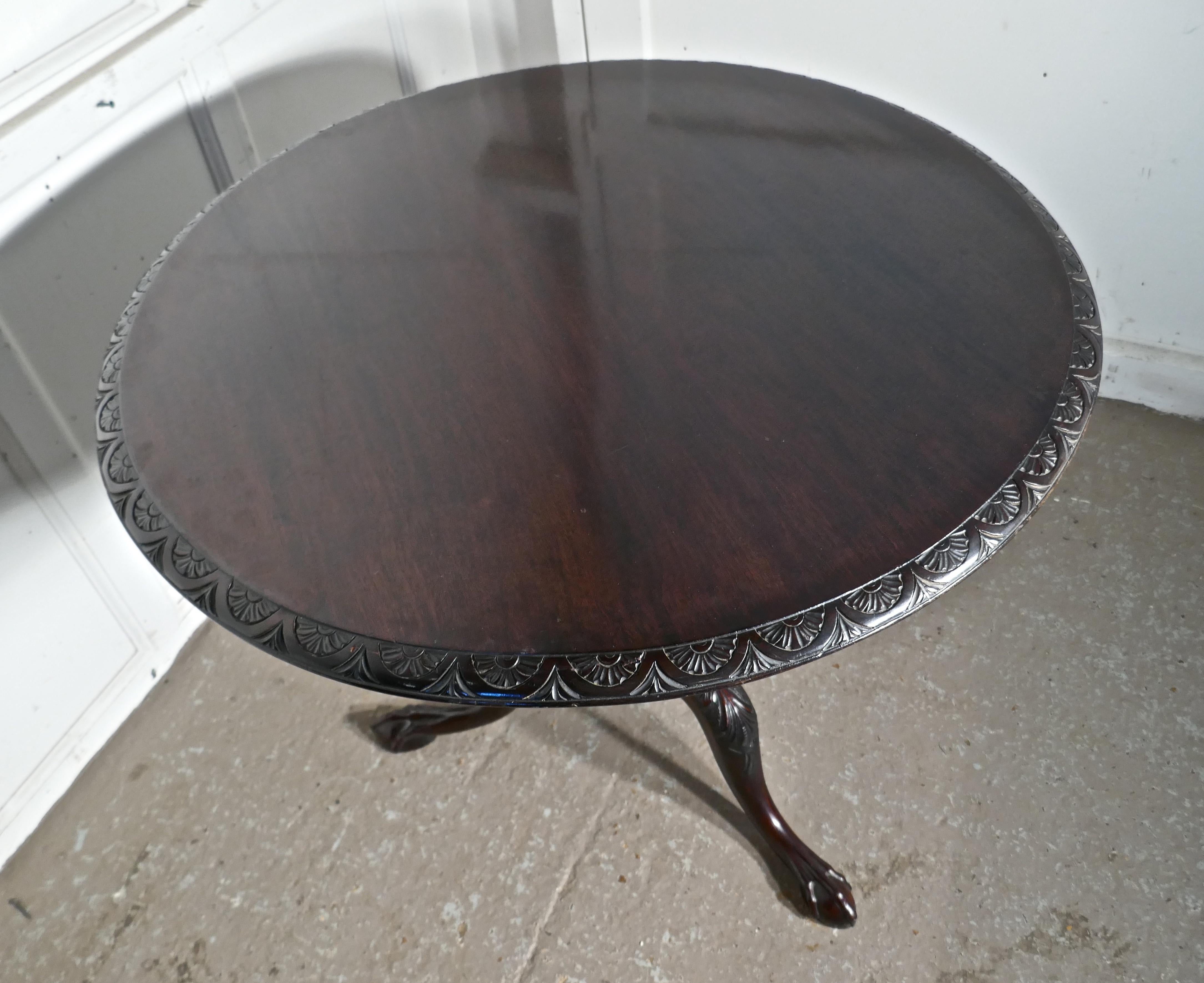 18th Century Georgian Mahogany Tilt-Top Table, Bird Cage Wine Table For Sale