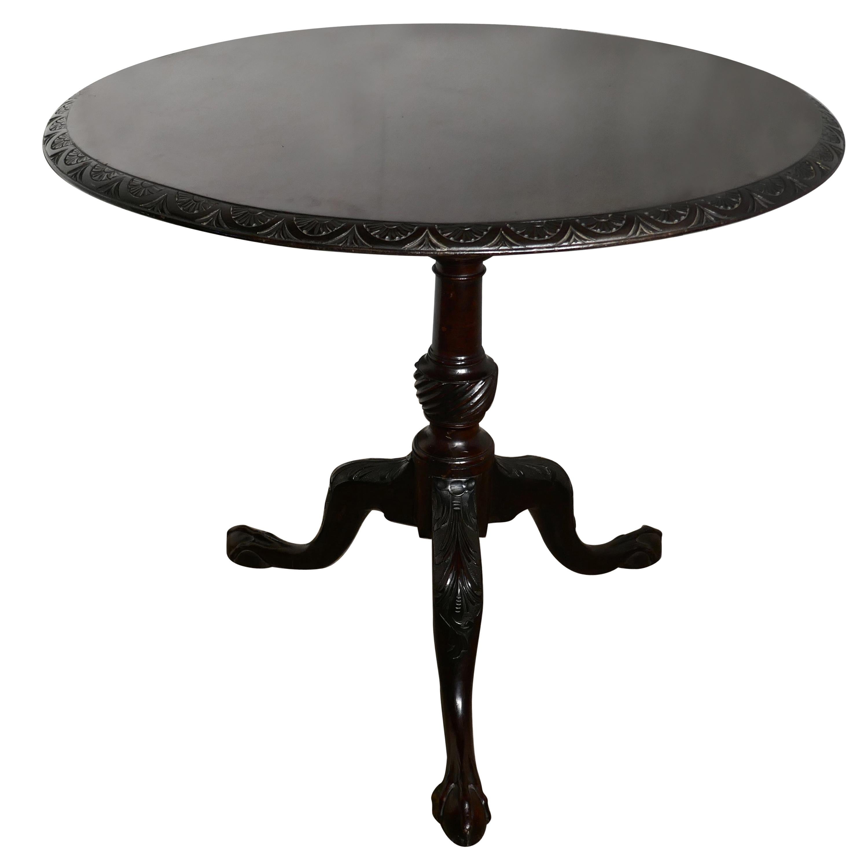 Georgianischer Mahagoni-Tisch mit Klappplatte, Vogelkäfig-Weintisch