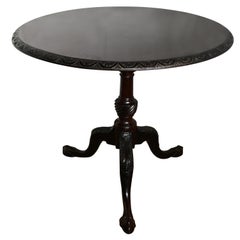 Georgian Mahogany Tilt-Top Table, Bird Cage Wine Table