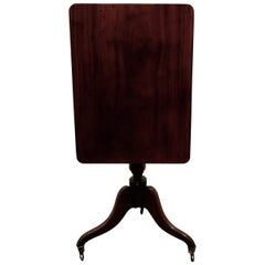 Antique Georgian Mahogany Tilt-Top Wine Table