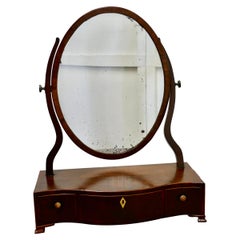 Used Georgian Mahogany Toilet or Vanity Mirror