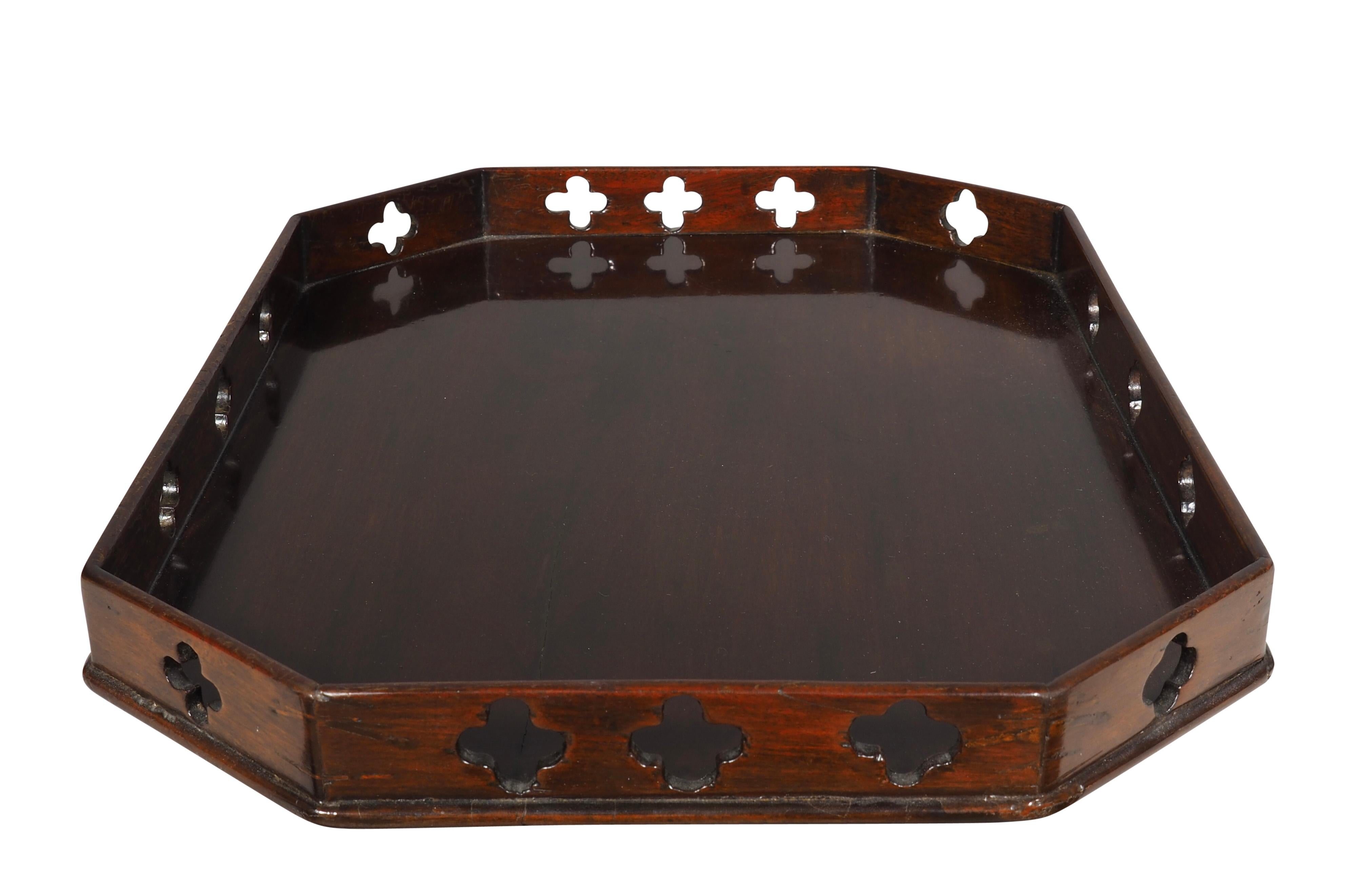 Georgian Mahogany Tray In Good Condition In Essex, MA
