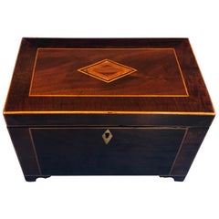 Georgian Mahogany Twin Lidded Caddy