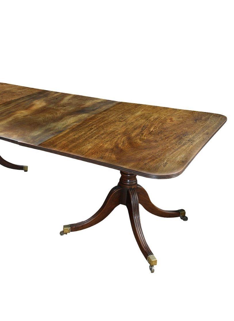 Regency Georgian Mahogany Twin Pedestal Dining Table, 1810 For Sale