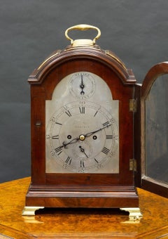 Horloge seau à verge en acajou de style géorgien par George Turner, Honiton