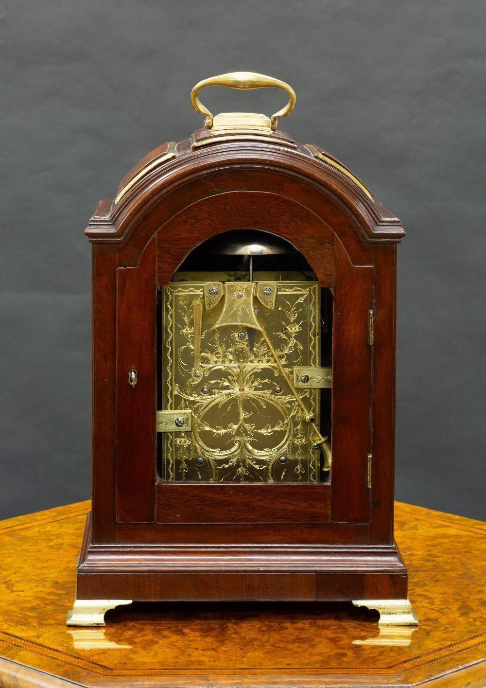 Early 19th Century Georgian Mahogany Verge Bracket Clock by George Turner, Honiton For Sale