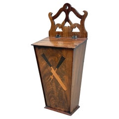 Cubertero o Candelero Georgiano de Caoba para Colgar de la Pared