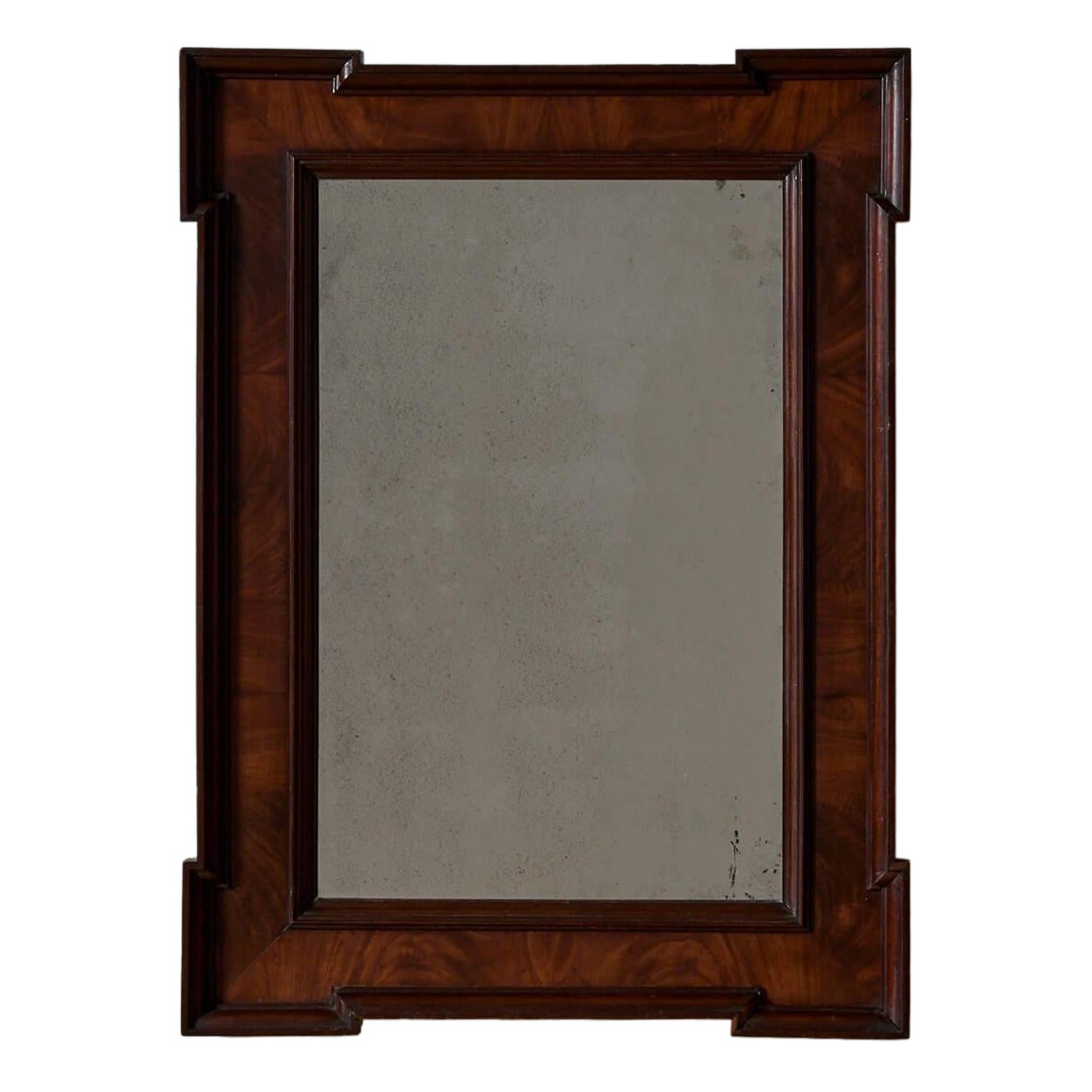 Georgian Mahogany Wall Mirror, Tabernacle Form, Late 18th Century