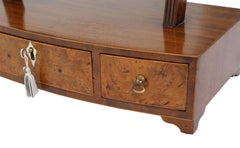Georgian Mahogany Walnut Dressing Table Swing Mirror