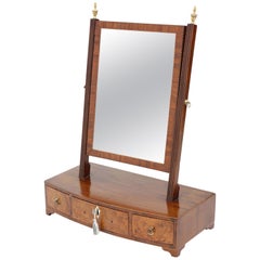 Georgian Mahogany Walnut Dressing Table Swing Mirror