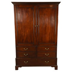 Georgian mahogany  wardrobe circa 1800