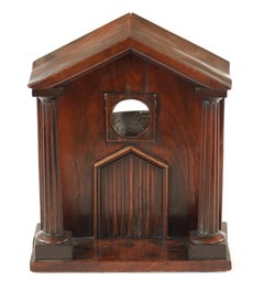 Georgian Mahogany Watch Hutch in the Form of a Columned Portico