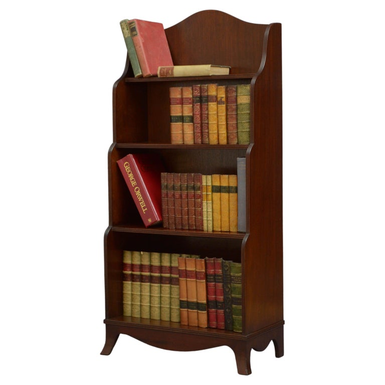 Mahogany Waterfall Bookcase at 1stDibs