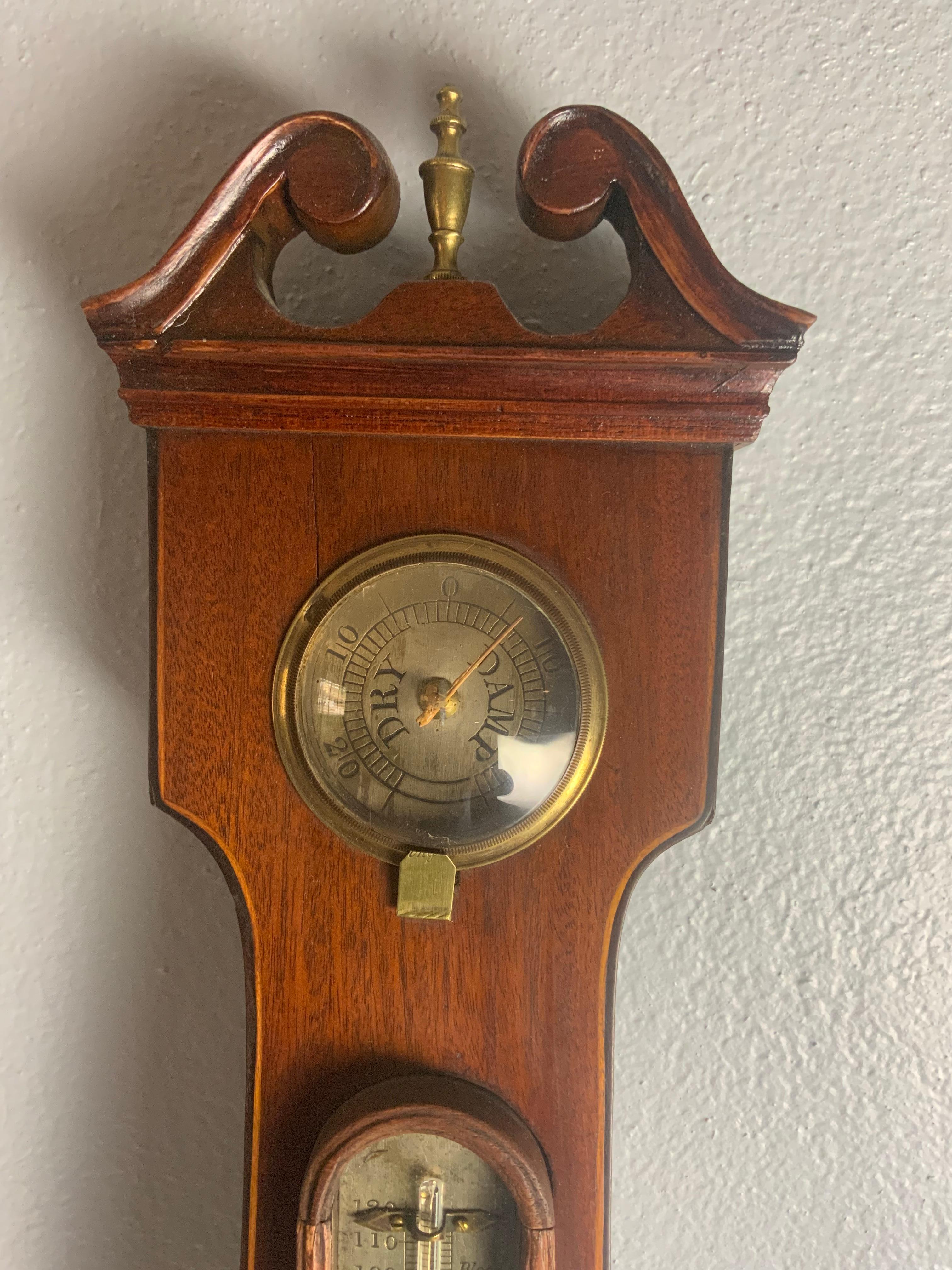 Georgian Mahogany Wheel Barometer  For Sale 1