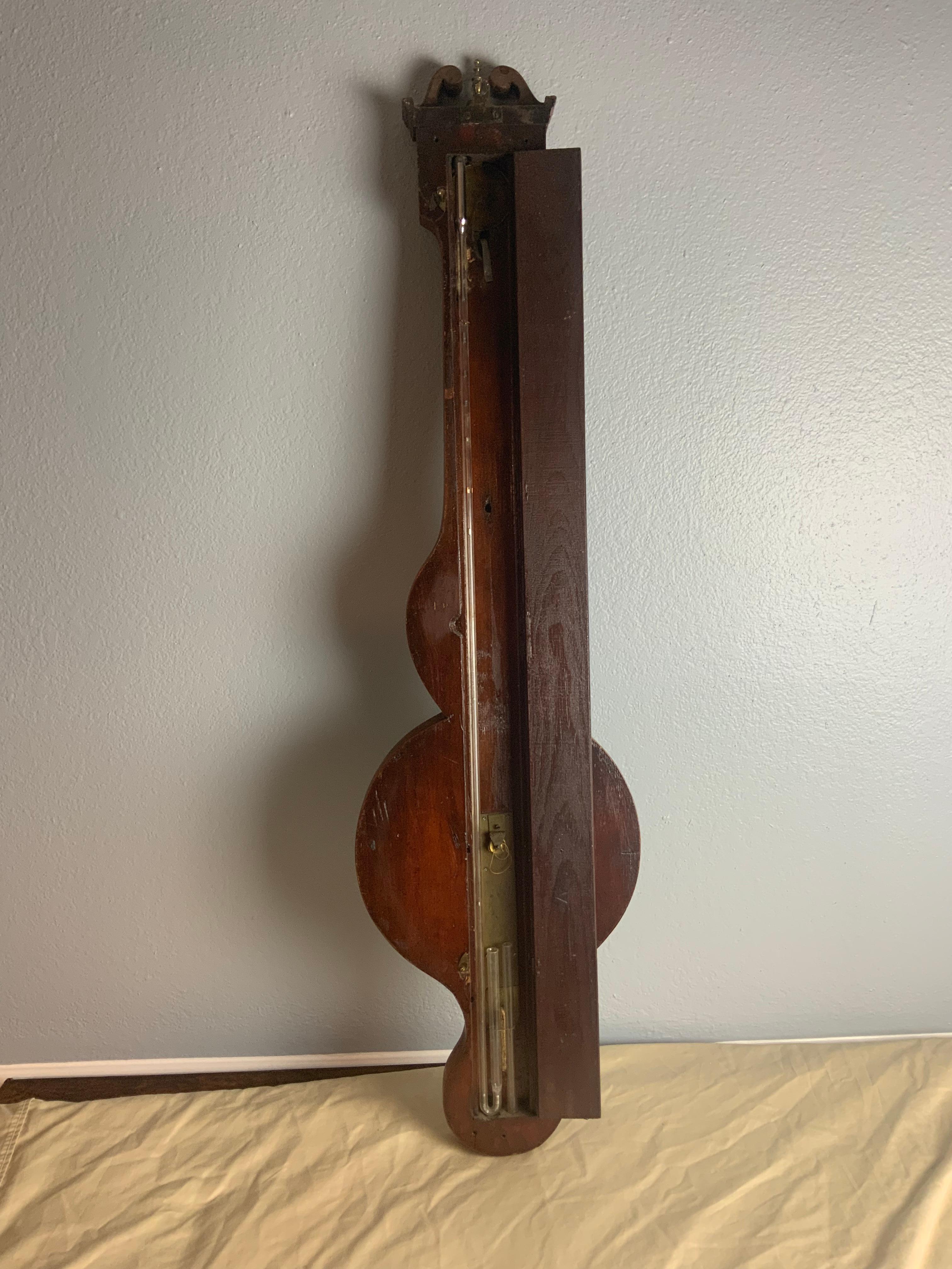 Georgian Mahogany Wheel Barometer  For Sale 2