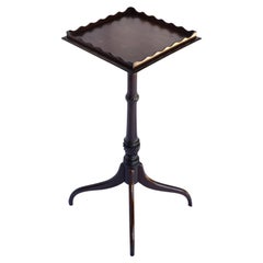 Georgian Mahogany Wine Table with Single Board Top and Shaped Gallery, ca. 1820