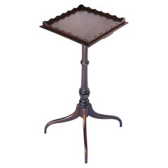 Antique Georgian Mahogany Wine Table with Single Board Top and Shaped Gallery, ca. 1820