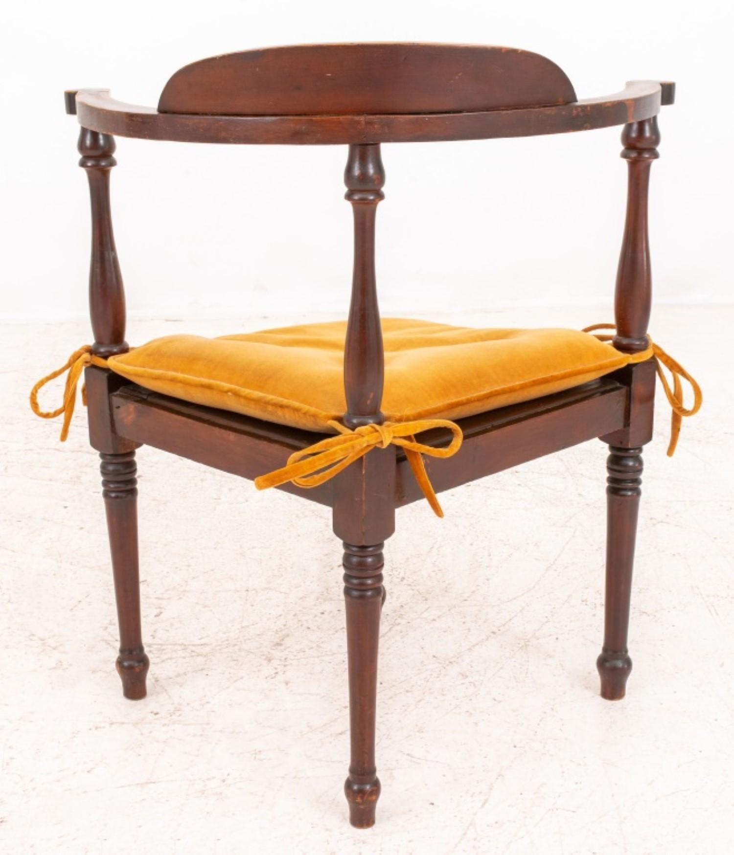 20th Century Georgian Manner Mahogany Corner Chair For Sale
