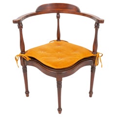 Vintage Georgian Manner Mahogany Corner Chair