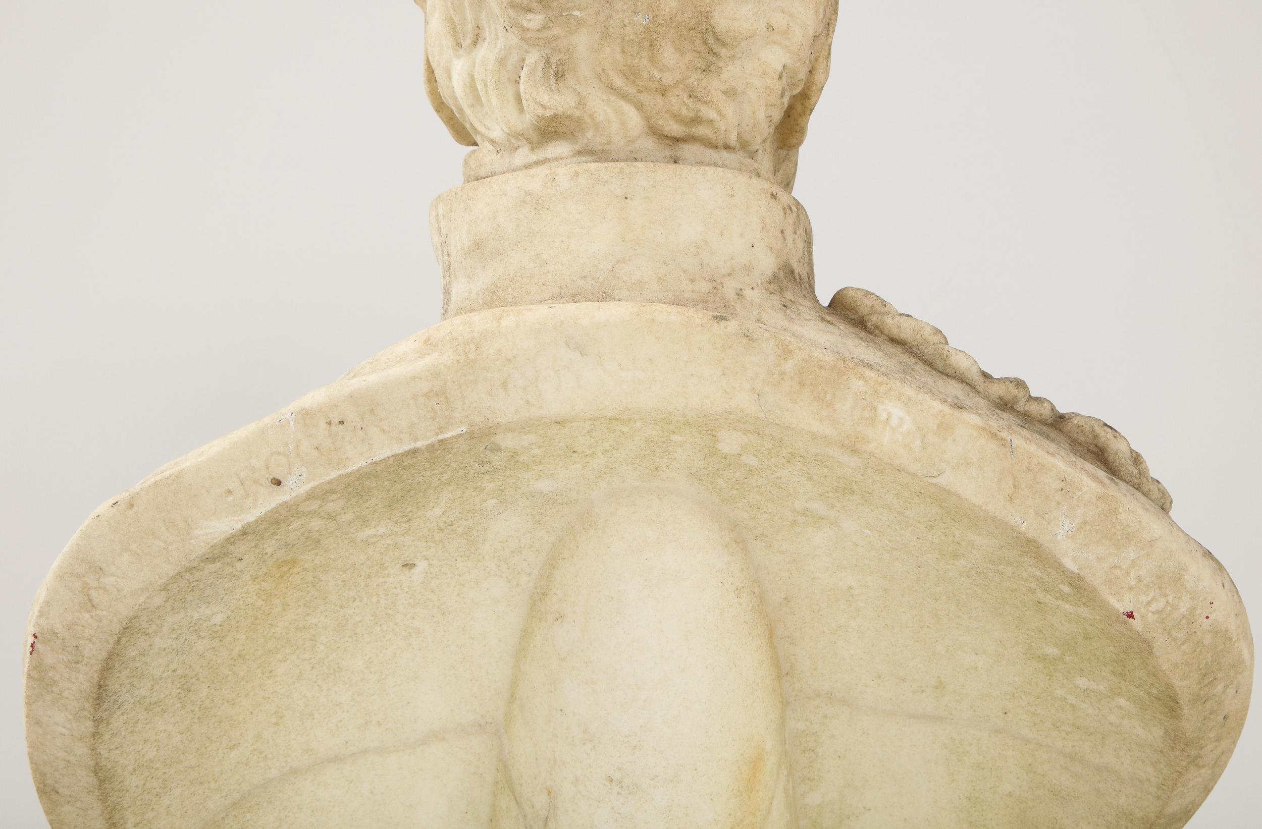 Georgian Marble Bust of Baronet Montagu Roger Burgoyne For Sale 5