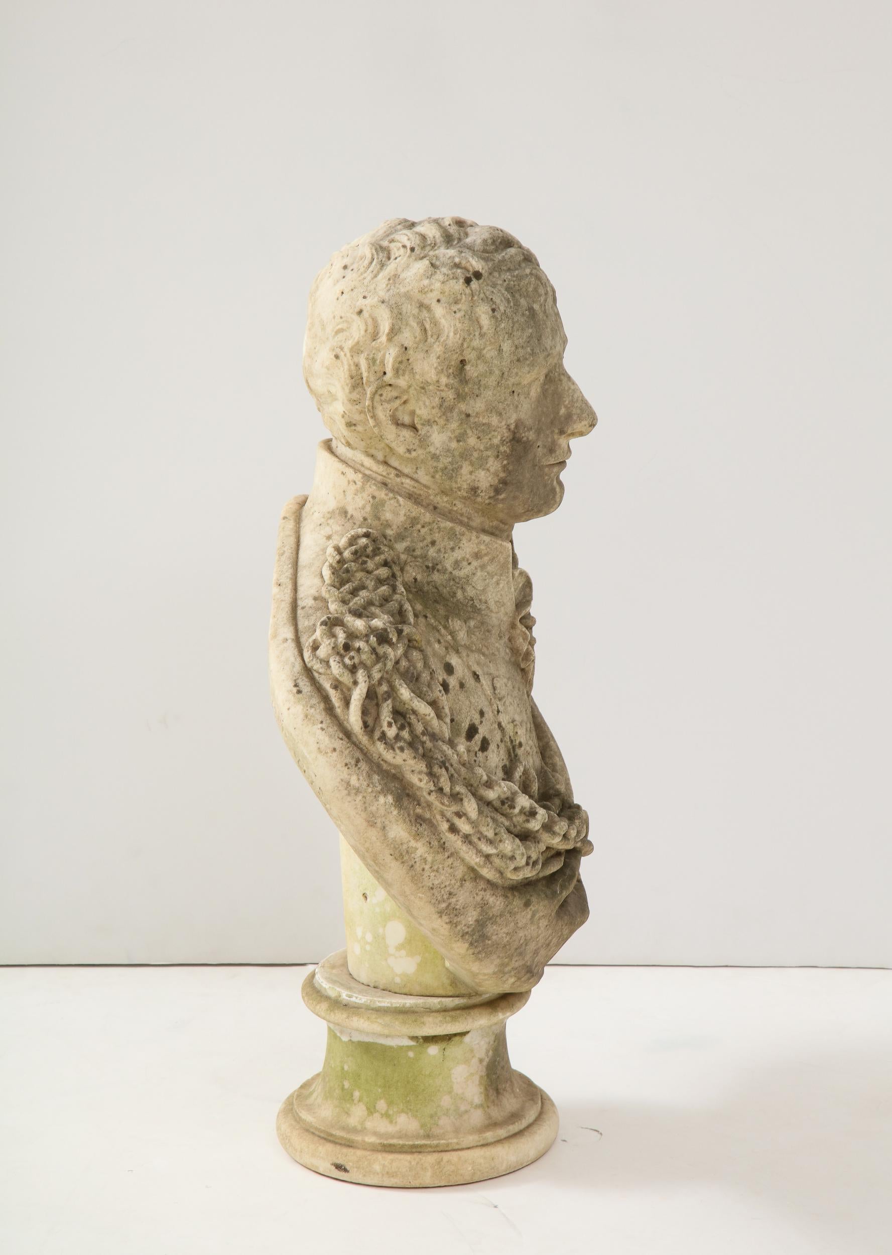 Georgian Marble Bust of Baronet Montagu Roger Burgoyne For Sale 6